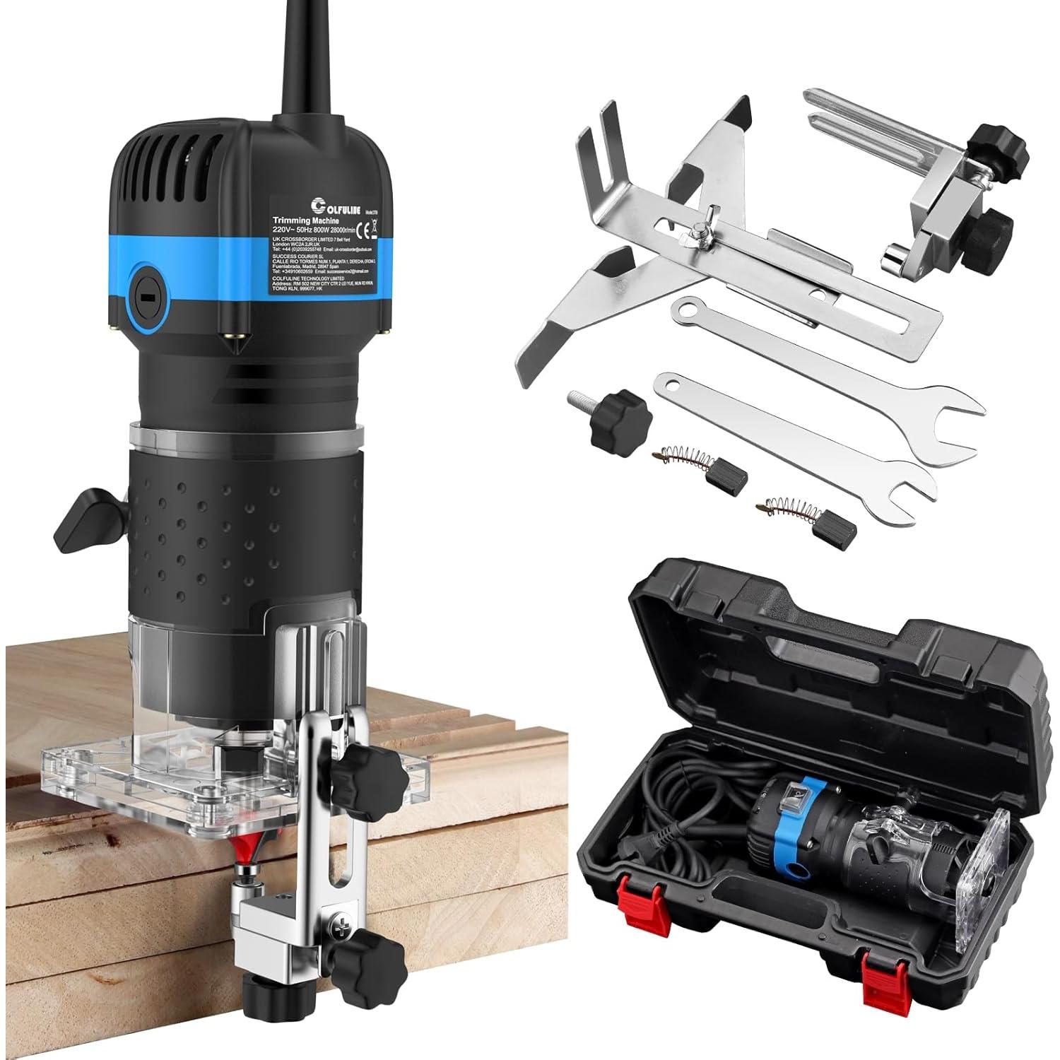 Router Eléctrico de Madera COLFULINE 800W 6 Velocidades