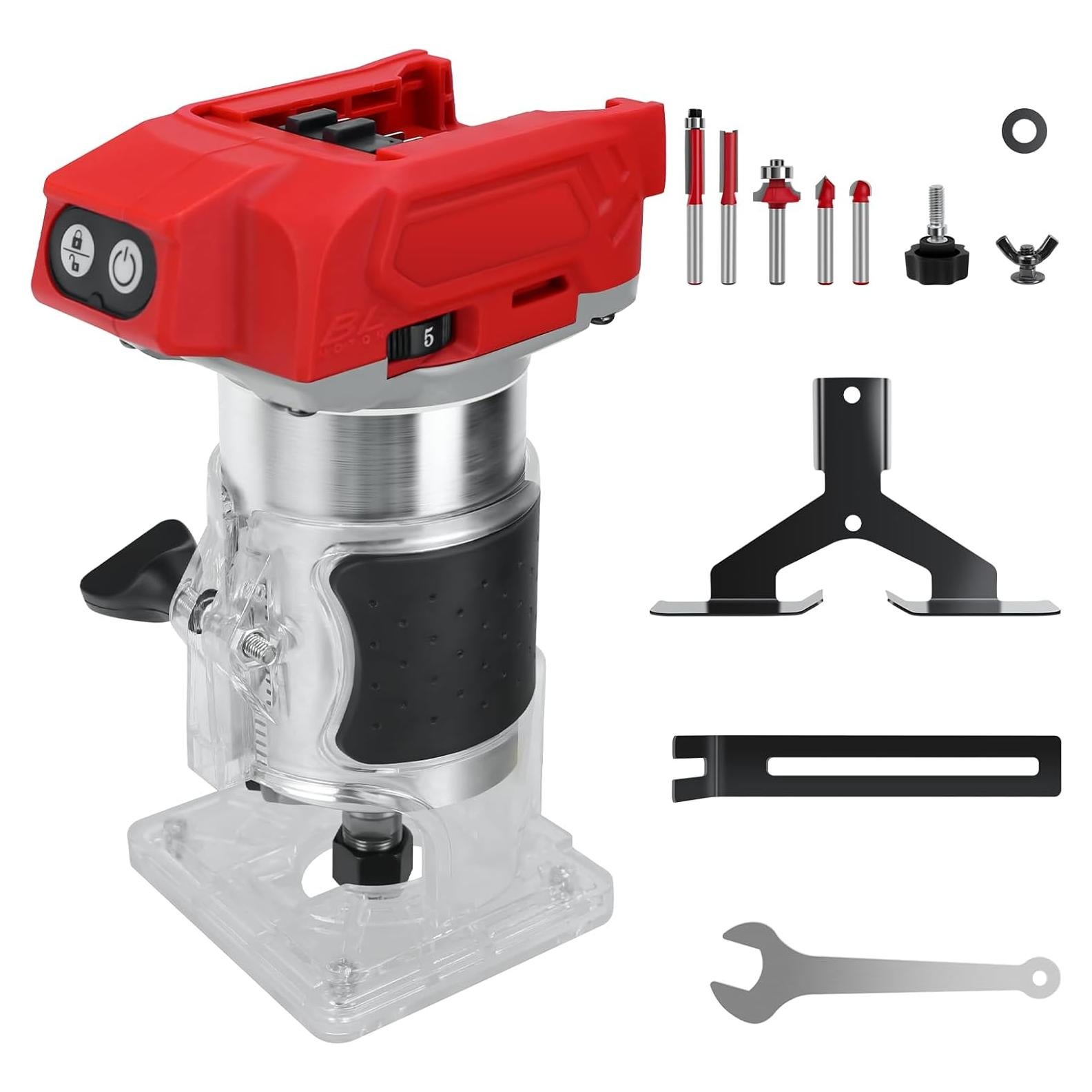 Router Compacto Inalámbrico HLiePiHa 800W 5 Velocidades 30000 RPM