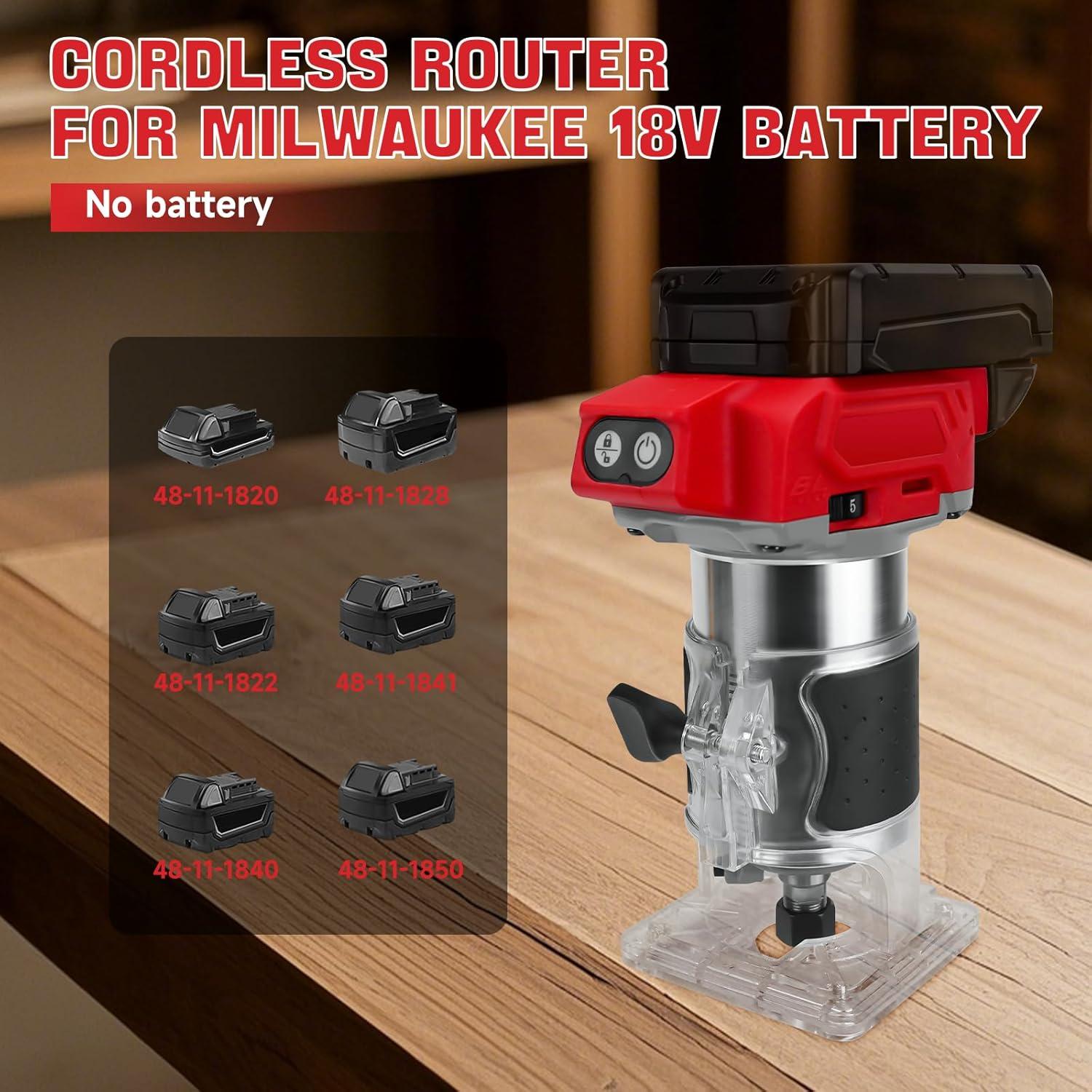 Router Compacto Inalámbrico HLiePiHa 800W 5 Velocidades 30000 RPM