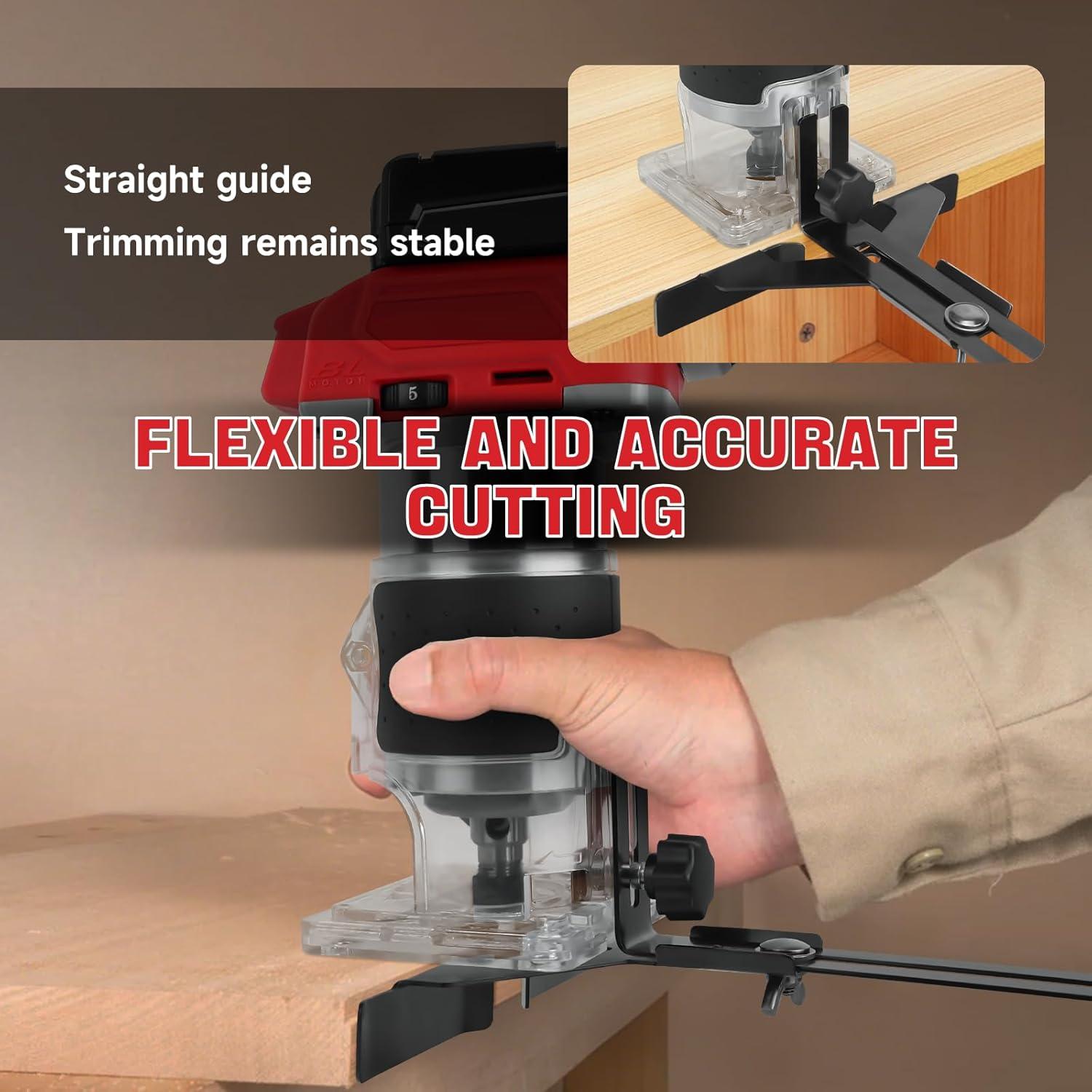 Router Compacto Inalámbrico HLiePiHa 800W 5 Velocidades 30000 RPM