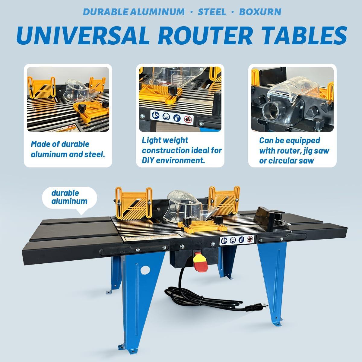 Mesa de Router Boxurn BX-RT150 de Aluminio y Acero 91.44 cm