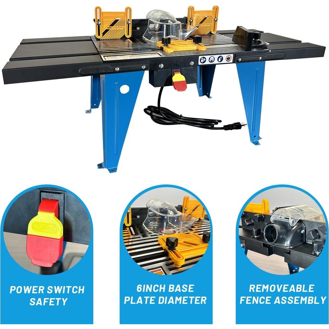 Mesa de Router Boxurn BX-RT150 de Aluminio y Acero 91.44 cm