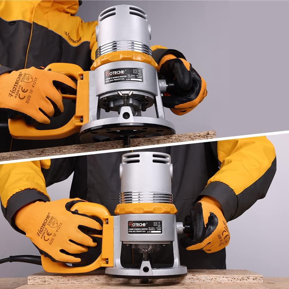 Router de Madera Hoteche P800910A 1500W Base Fija 12.5A