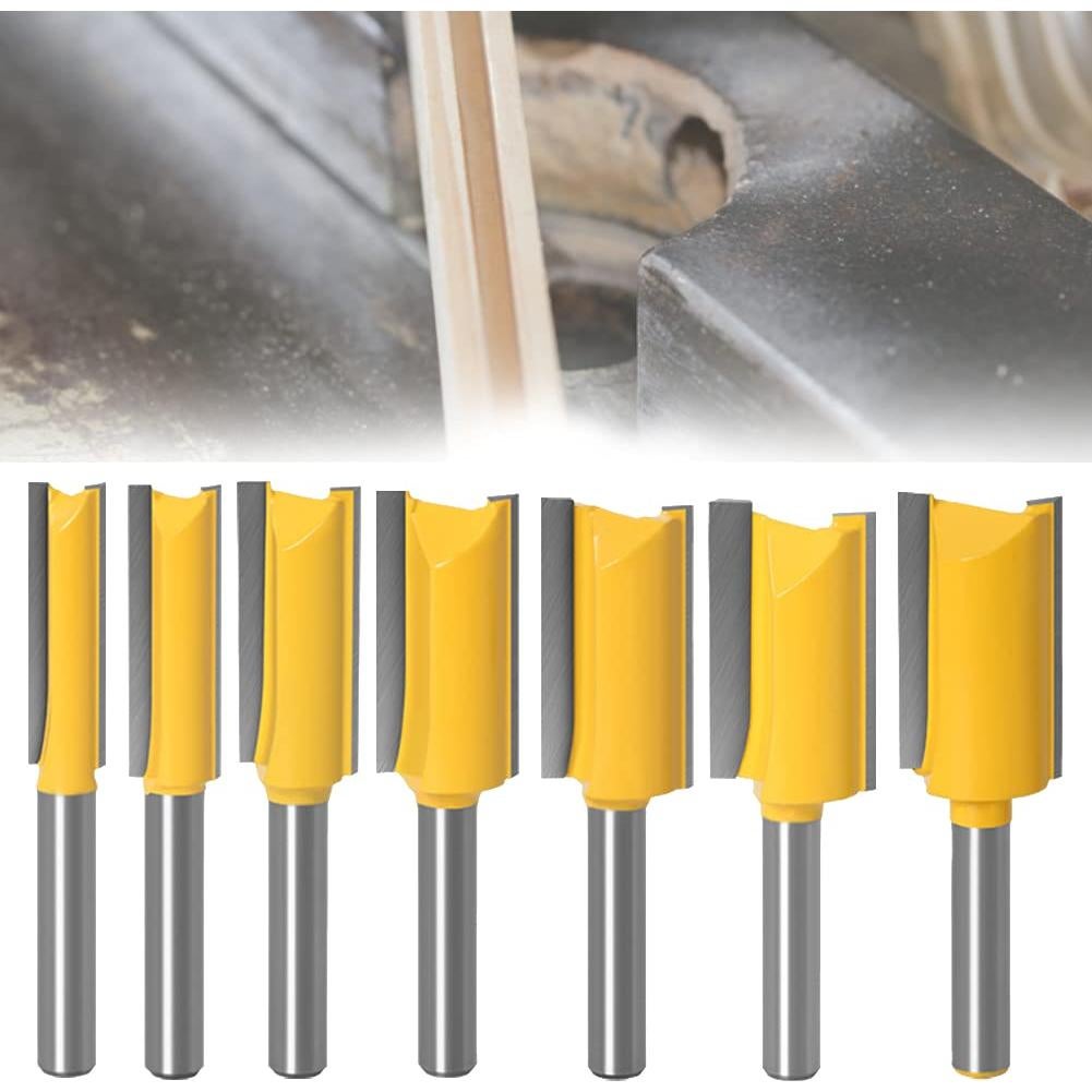 Juego de Brocas Rectas WSOOX 7 Piezas 6.35 mm para Carpintería