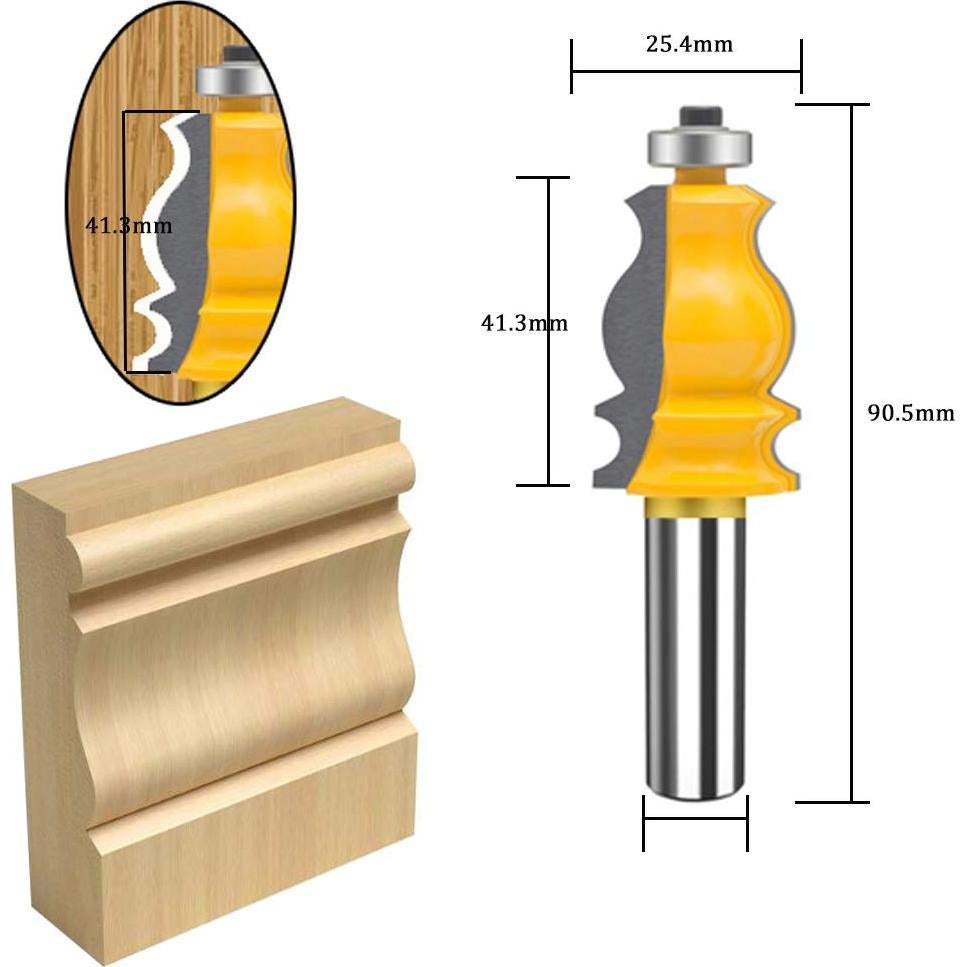 Juego de 5 Bits de Router 1/2" TAIWAIN para Carpintería