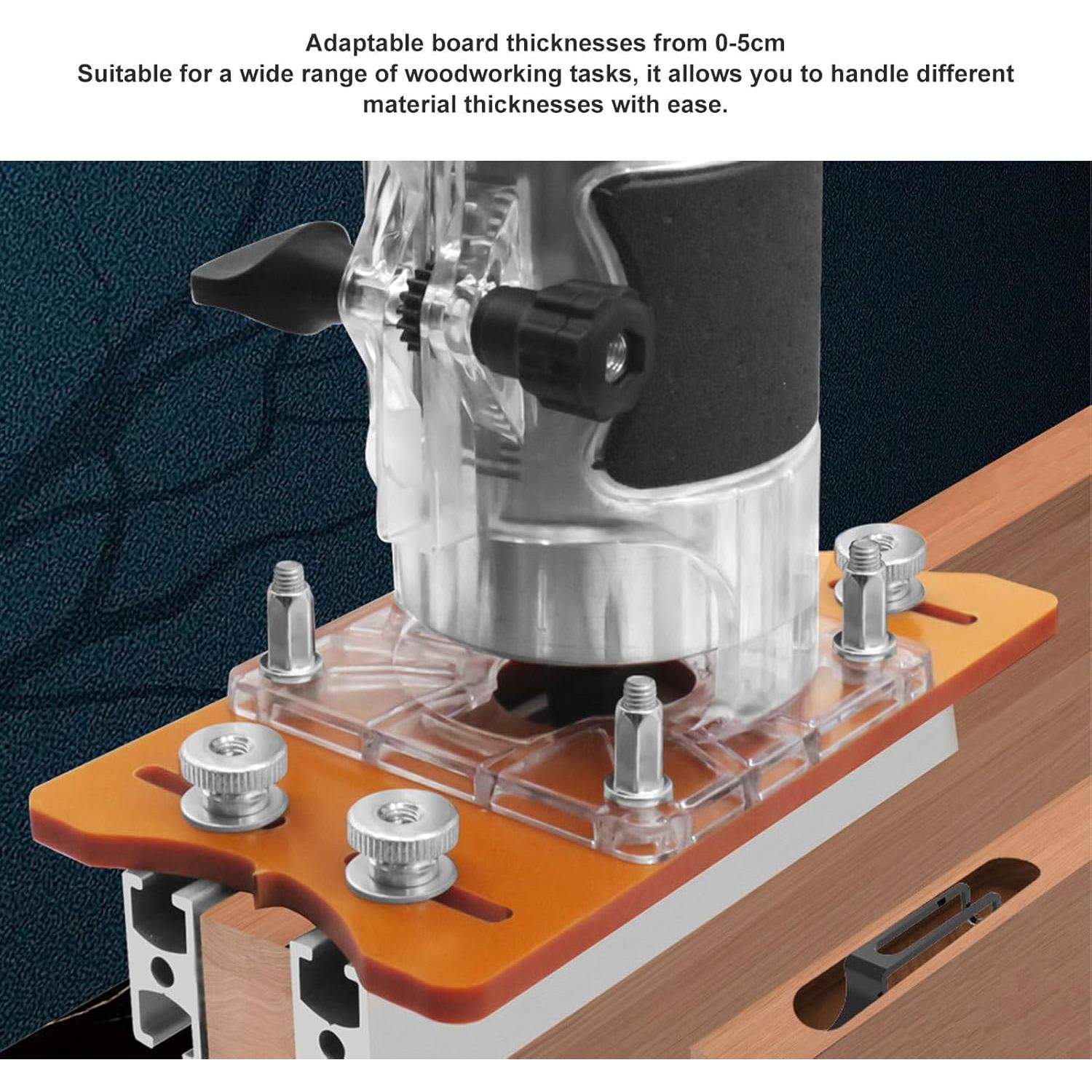 Base de Router Compacto Dpofirs 2-en-1 para Madera 0-5cm