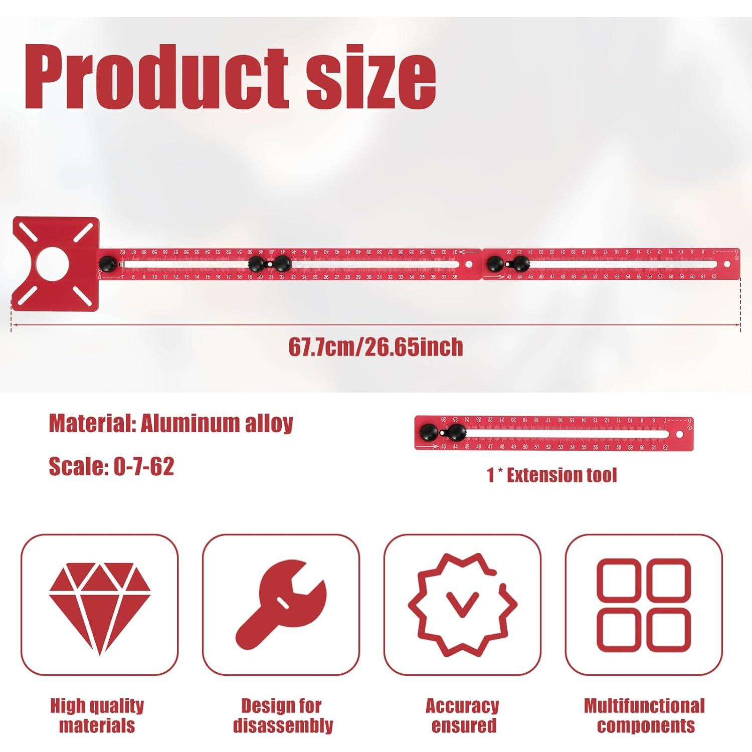 Soporte de Ranura de Fresadora ZHENGFUO 67.7cm Aluminio