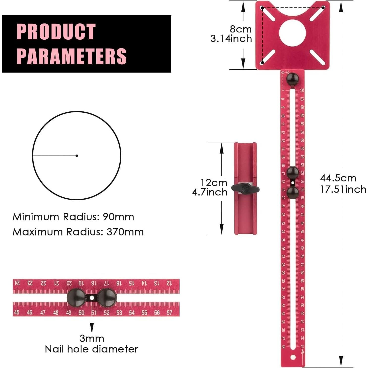 Soporte de Ranura de Fresadora 4 en 1 Xasna - Aluminio Ajustable