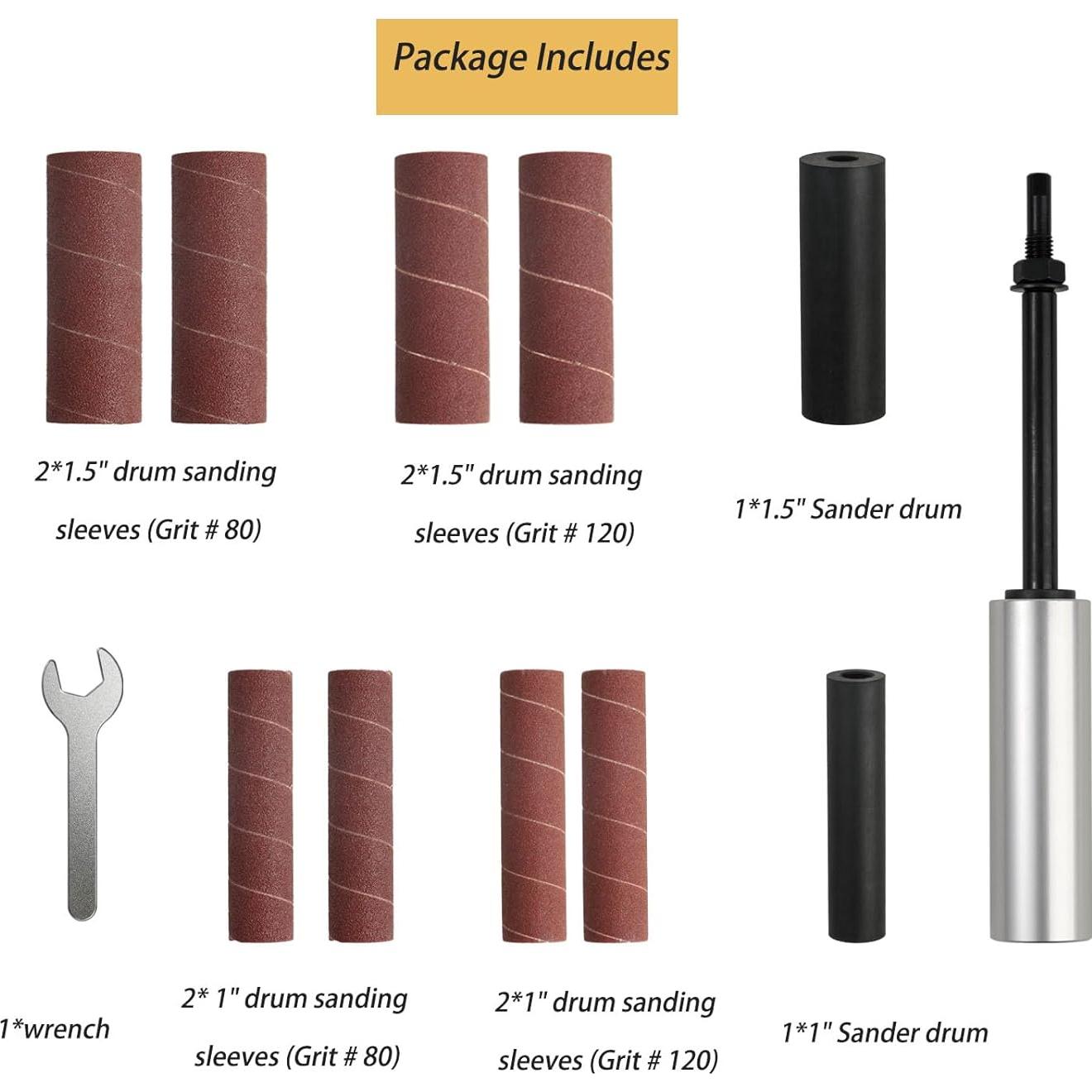 Lijadora de tambor portátil HANPINYUAN 25.91x3.81 cm 0.80 kg