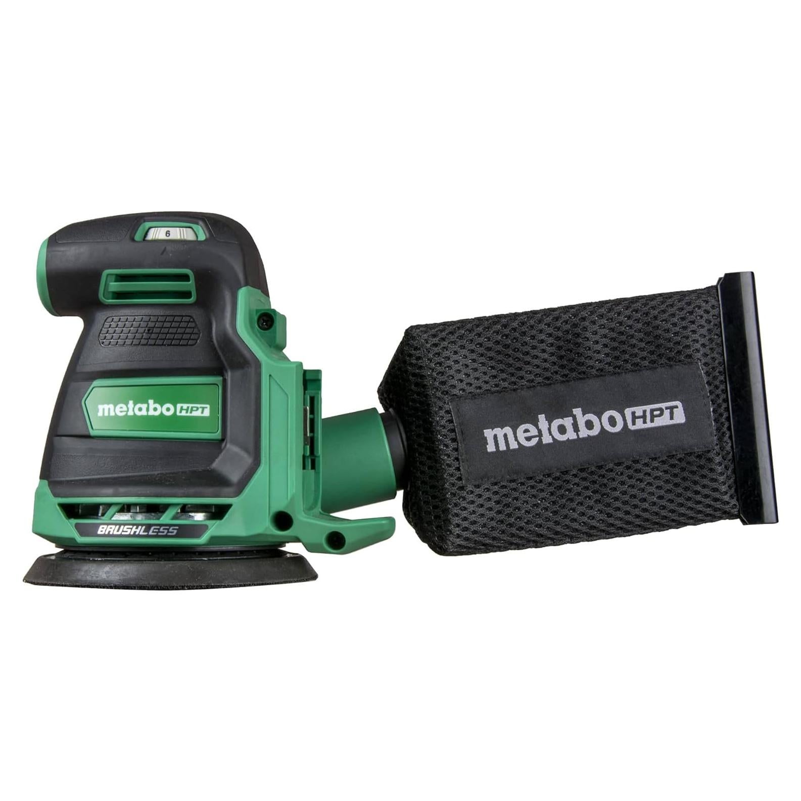 Lijadora Orbital Inalámbrica Metabo HPT 18V 5" con Polvo