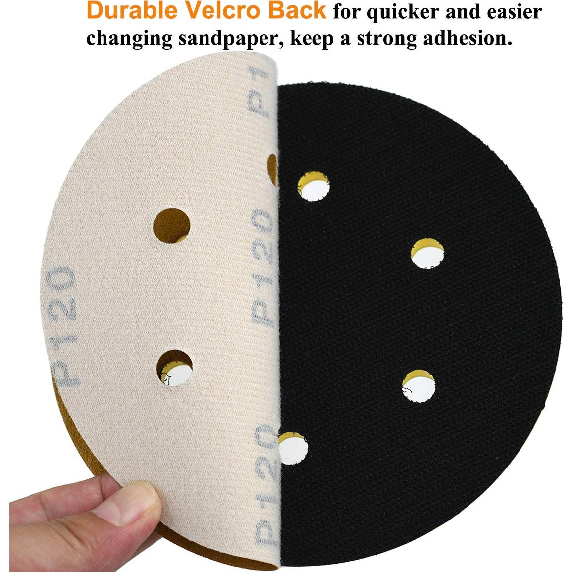 Discos de Lijado 120 Granos 6" Aiyard - Paquete de 100