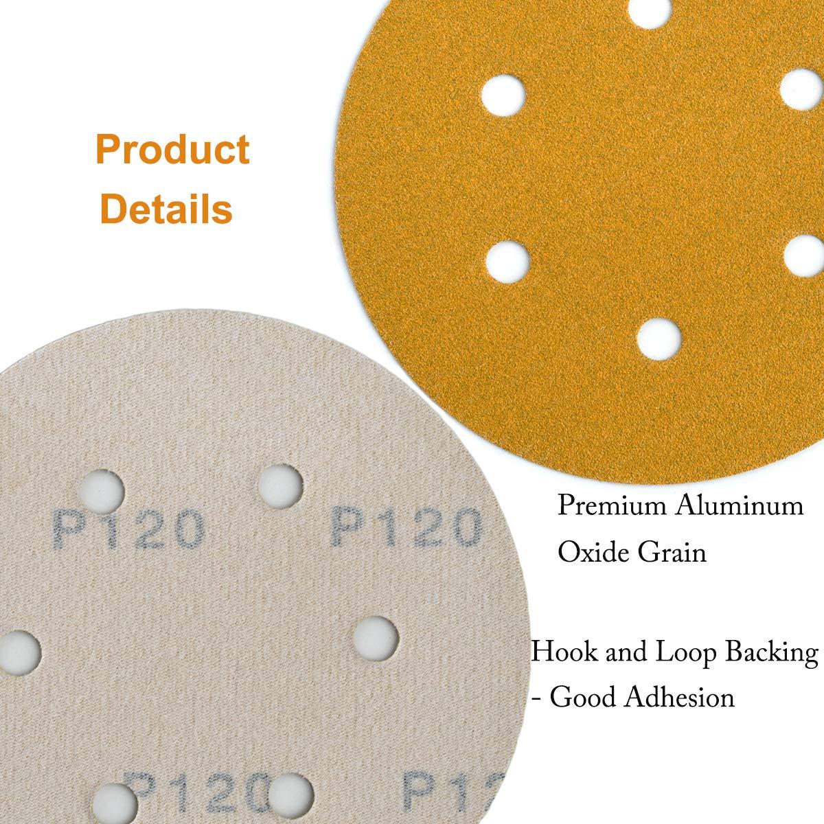 Discos de Lijado 120 Granos 6" Aiyard - Paquete de 100