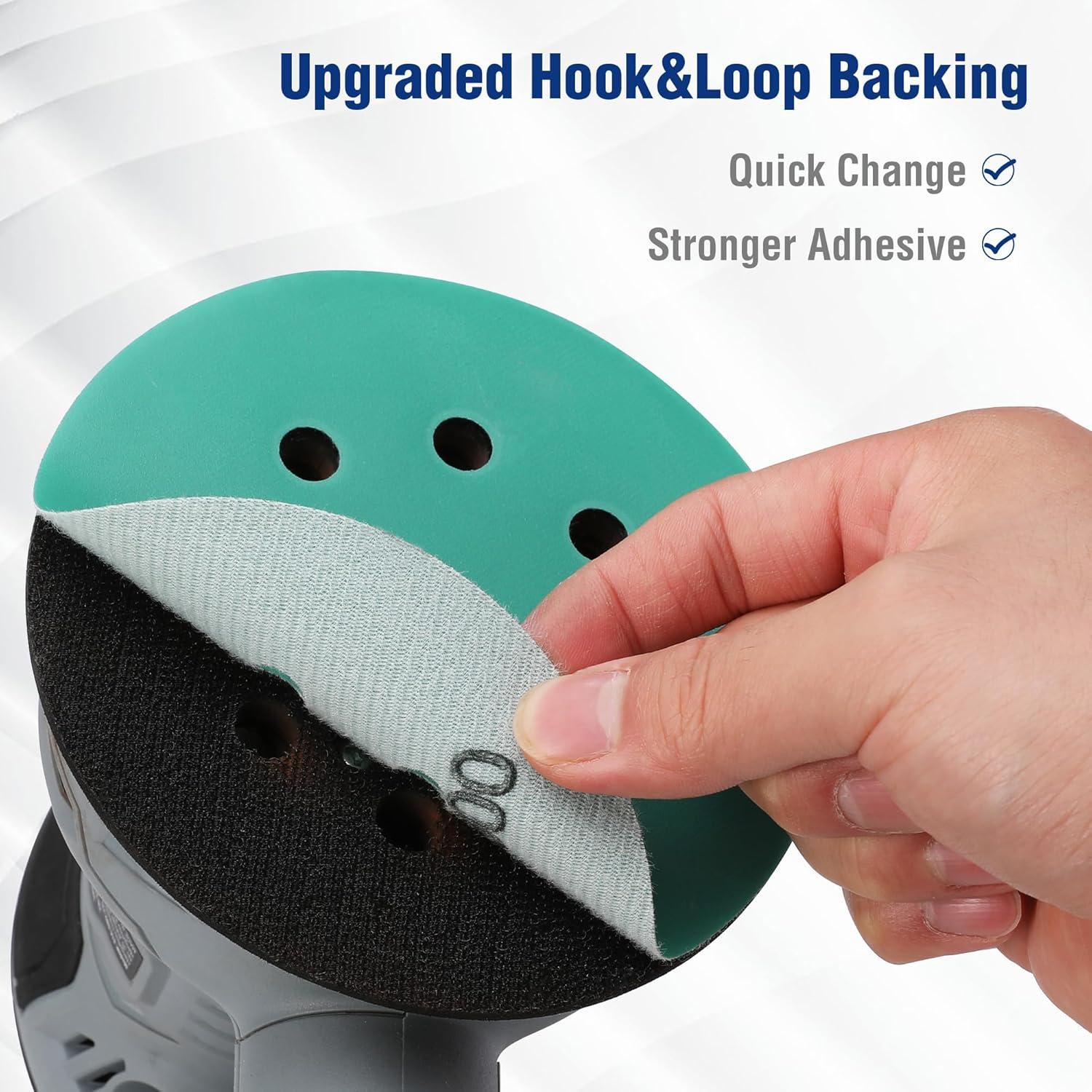 WORKPRO Juego de Discos de Lijado 150 Piezas 12.7 cm Granos Múltiples