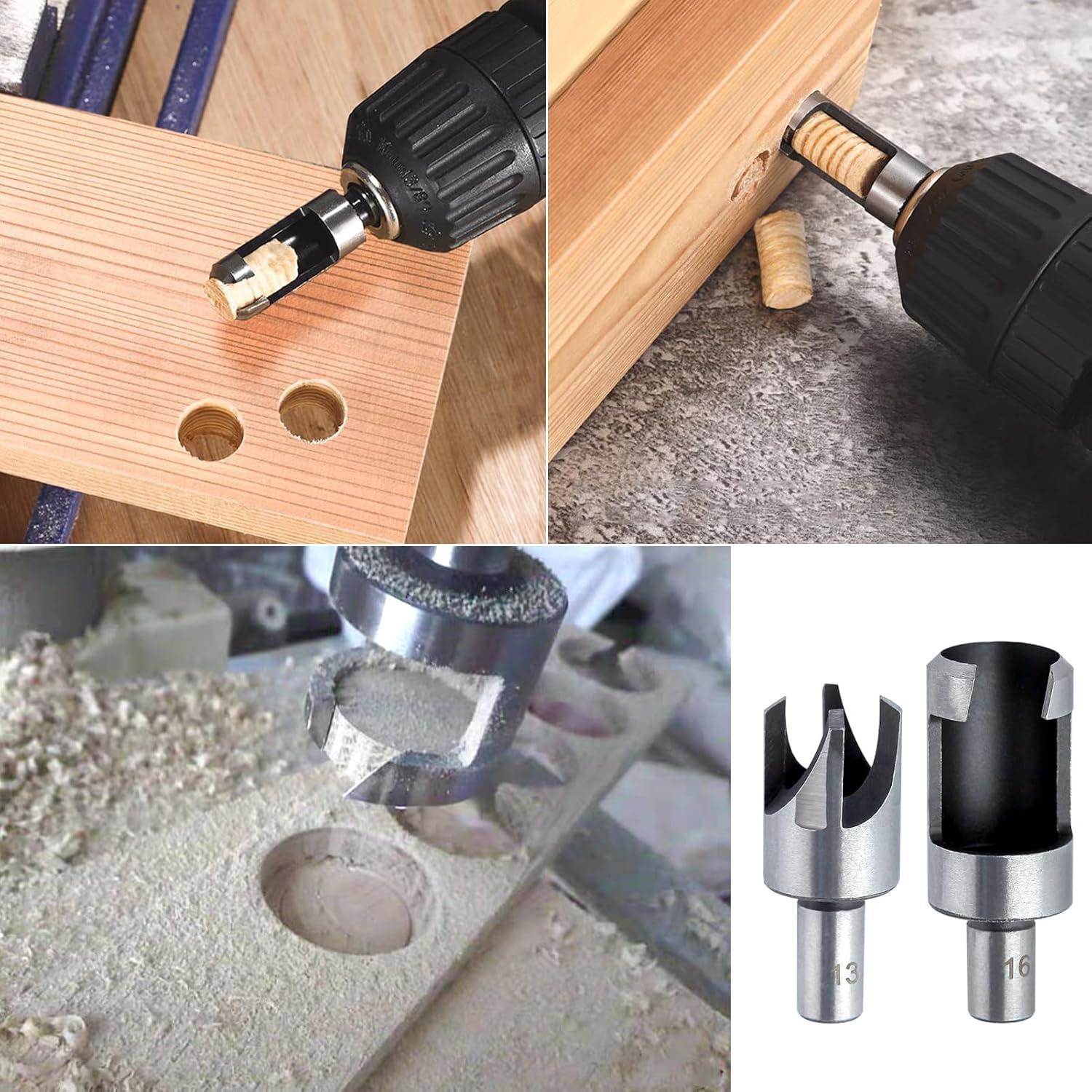 Juego de Brocas para Cortar Tapones de Madera LEONTOOL 8 Piezas