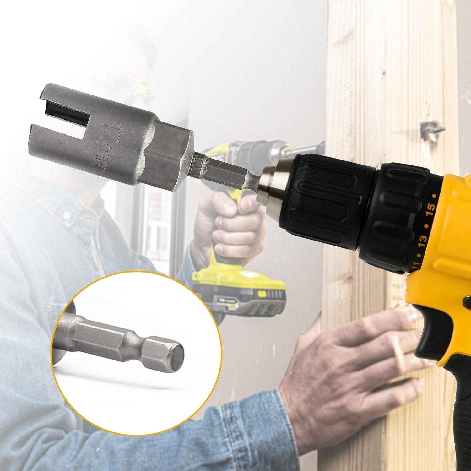 Juego de 4 Controladores de Tuerca Litoexpe 1/4" Hex 13mm 19mm