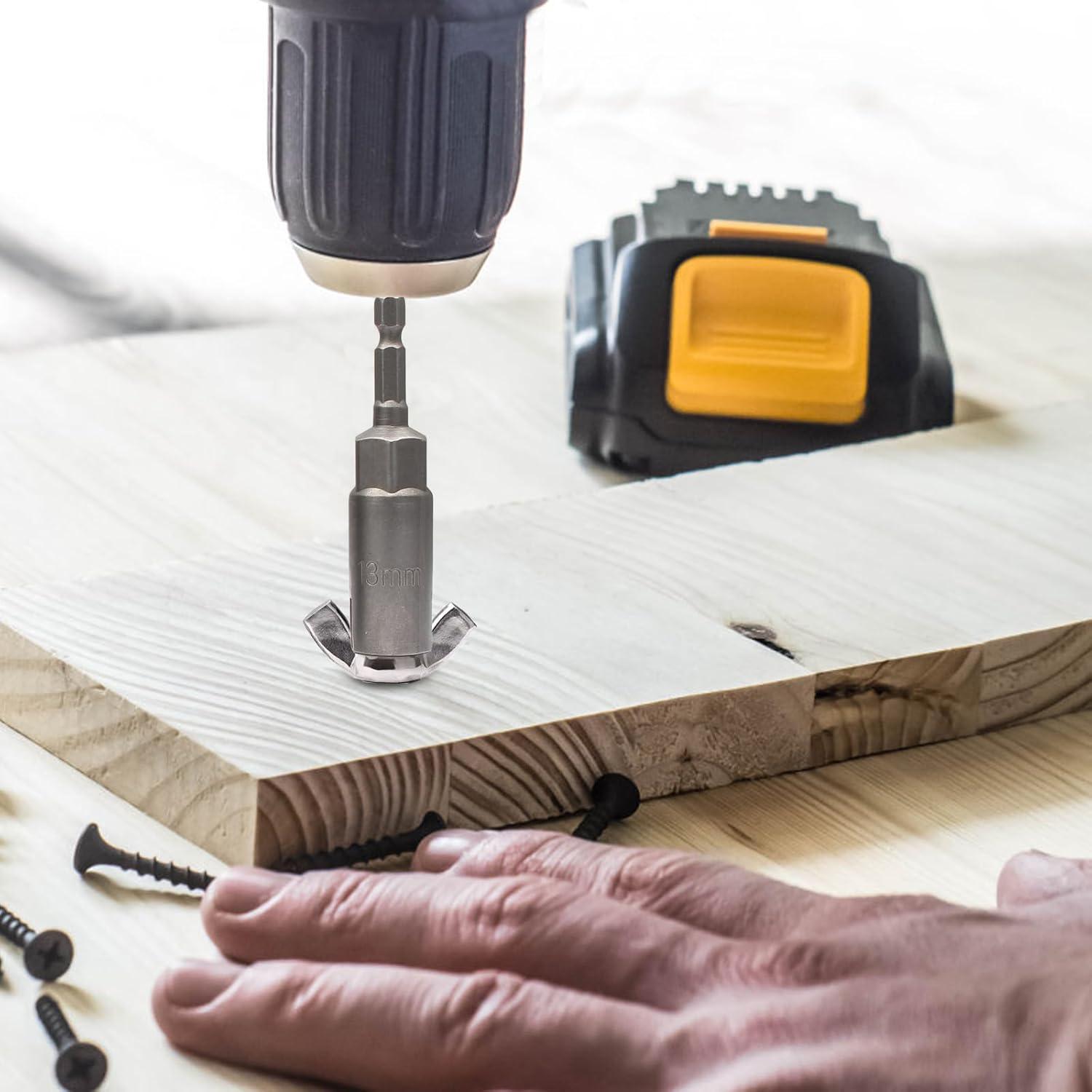 Juego de 4 Controladores de Tuerca Litoexpe 1/4" Hex 13mm 19mm