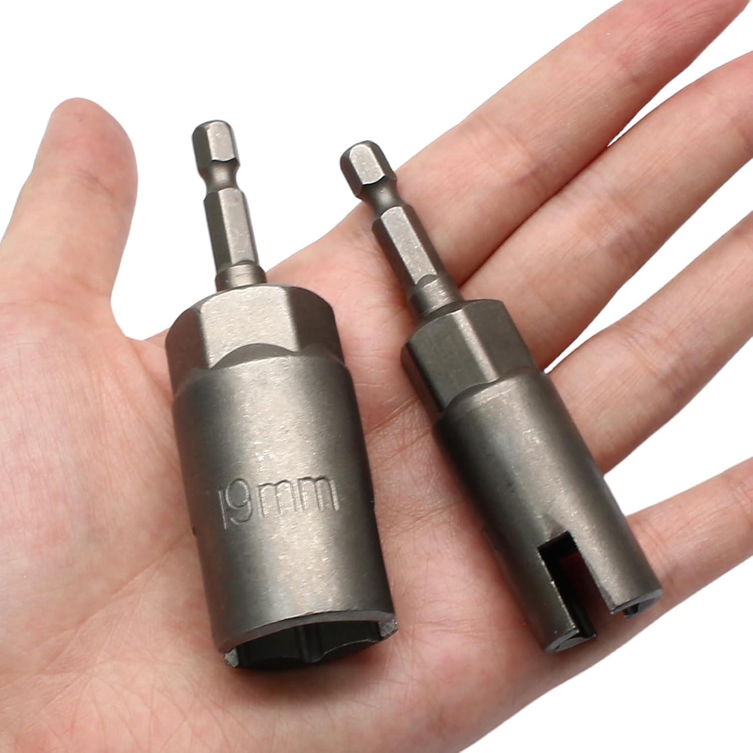 Juego de 4 Controladores de Tuerca Litoexpe 1/4" Hex 13mm 19mm