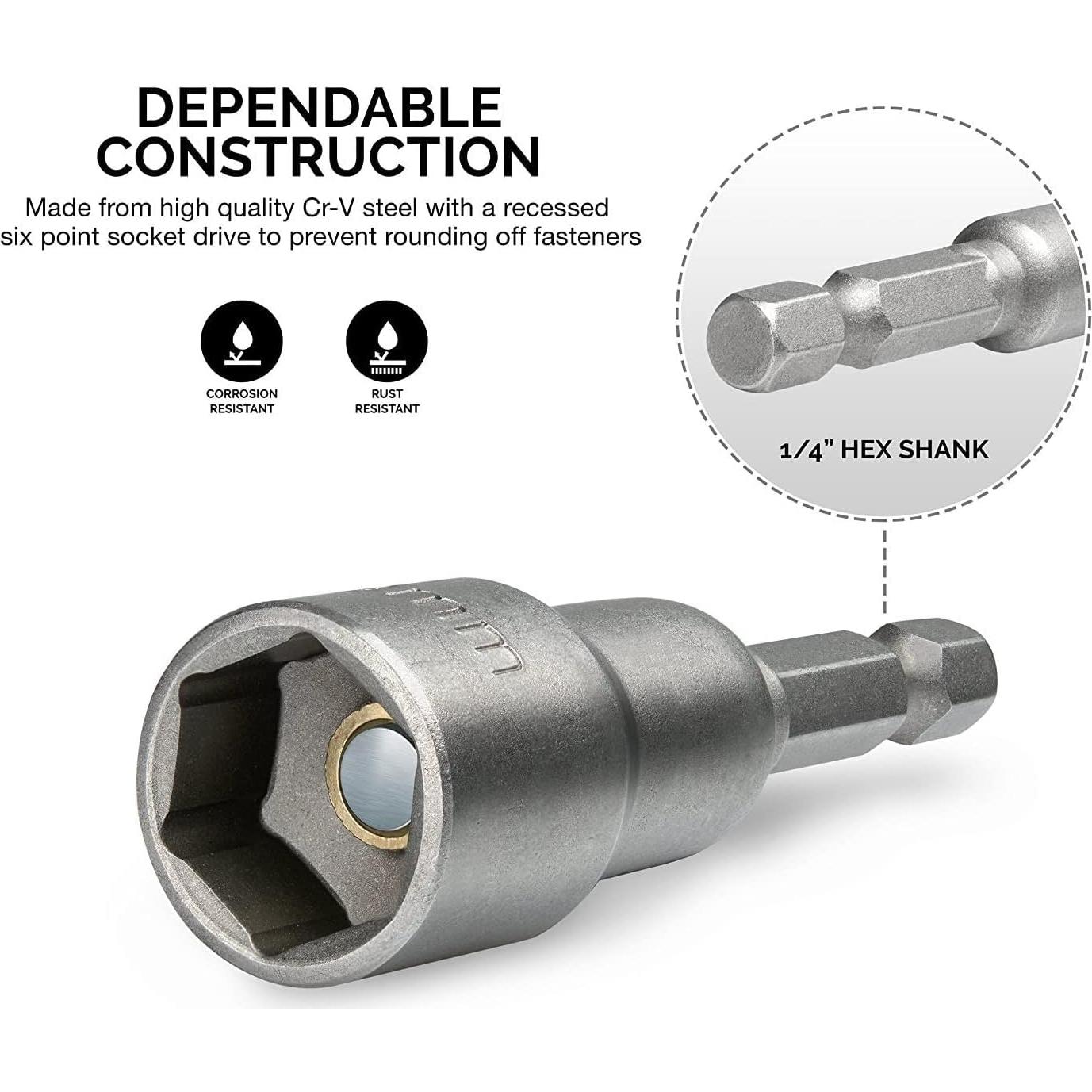 Portaherramientas Magnético Utoolmart 16mm 1/4" Hexagonal