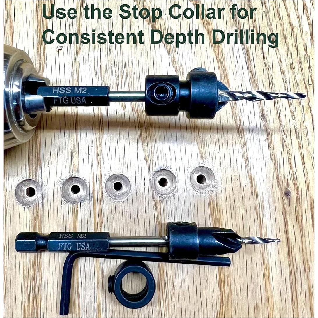 Juego de Brocas Avellanadas FTG USA 4 Piezas para Madera