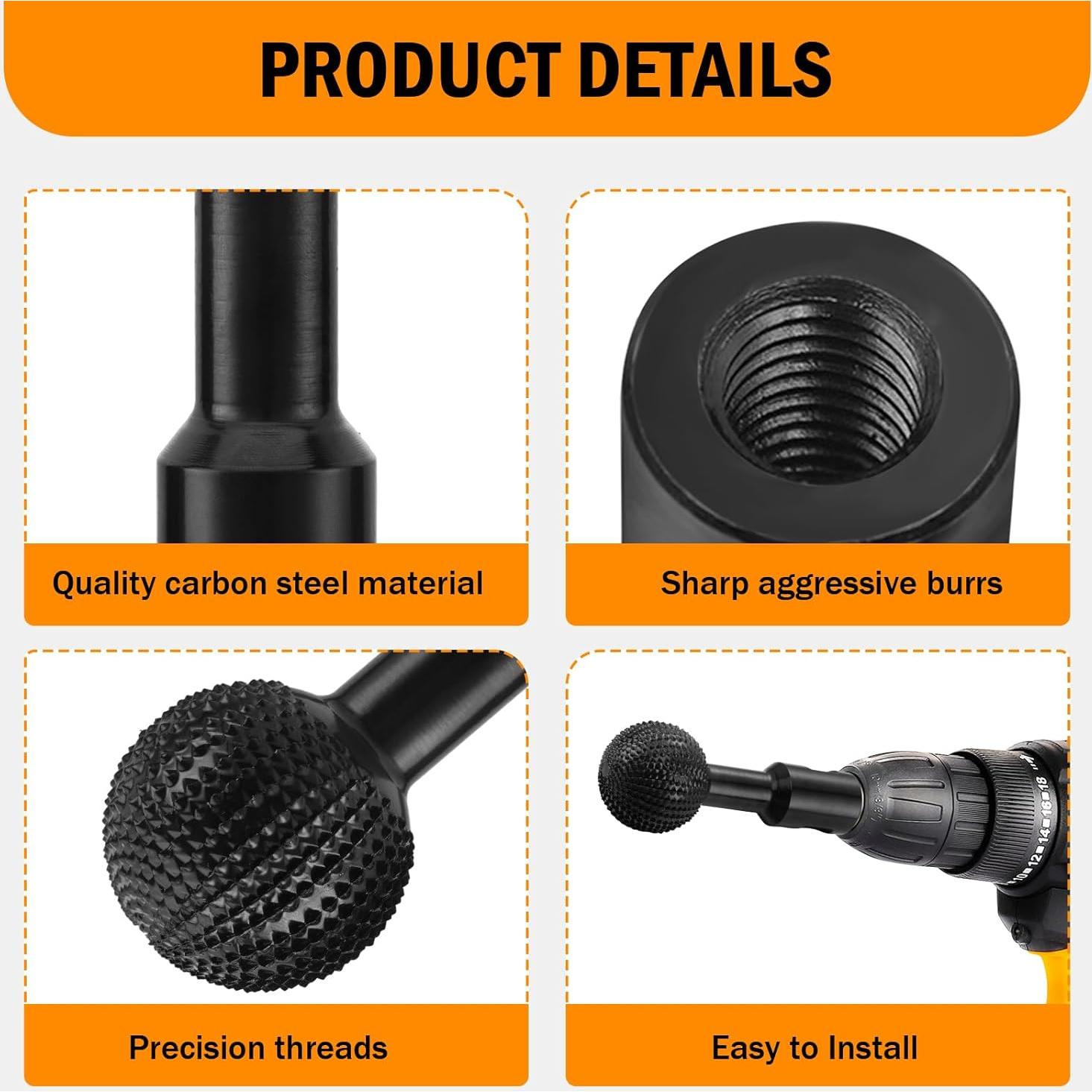 Fresa Rotativa Esférica Firmoath 40 mm para Amoladoras 4.5" y 5"