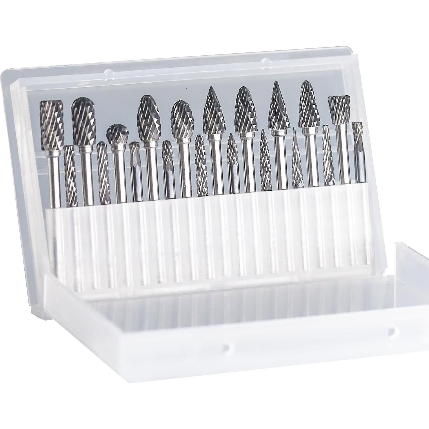 Juego de 20 fresas de carburo de tungsteno Asieg Tool 1/8"