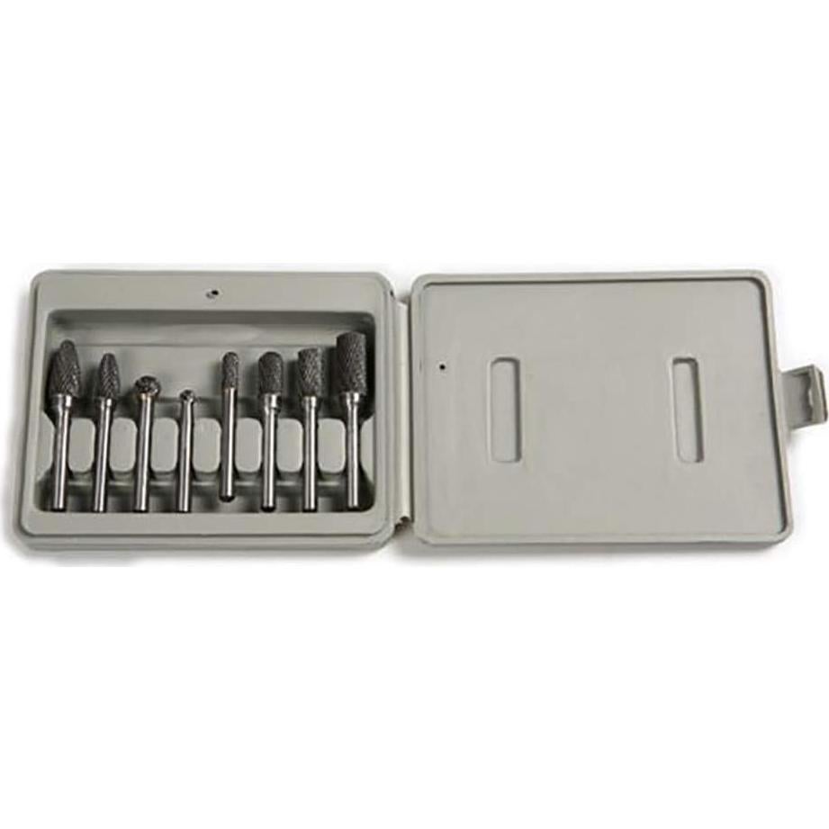 Juego de 8 fresas rotativas de carburo 6.35mm para amoladora