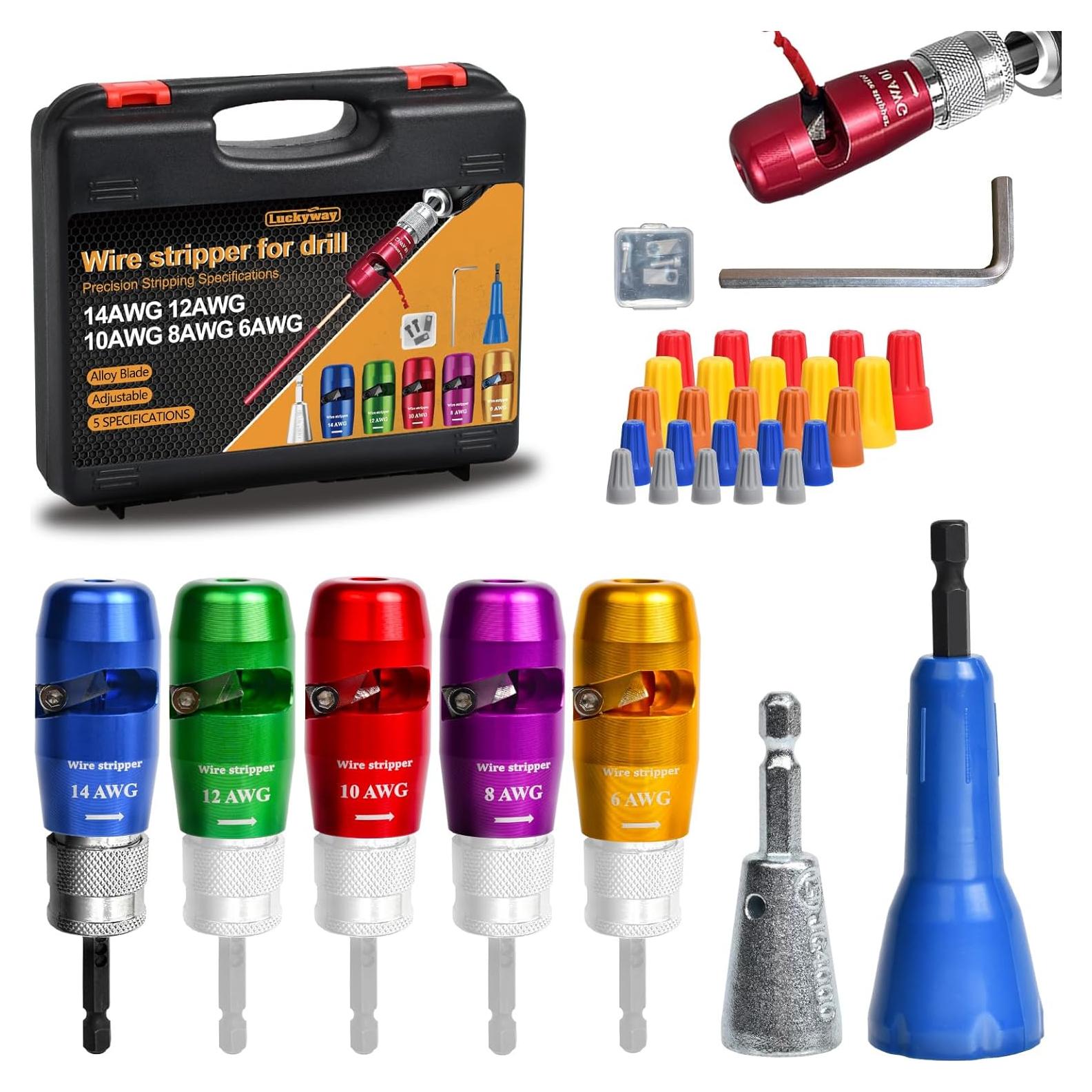 Destripador de Cables Luckyway 5 PCS 6-14 AWG Colorido