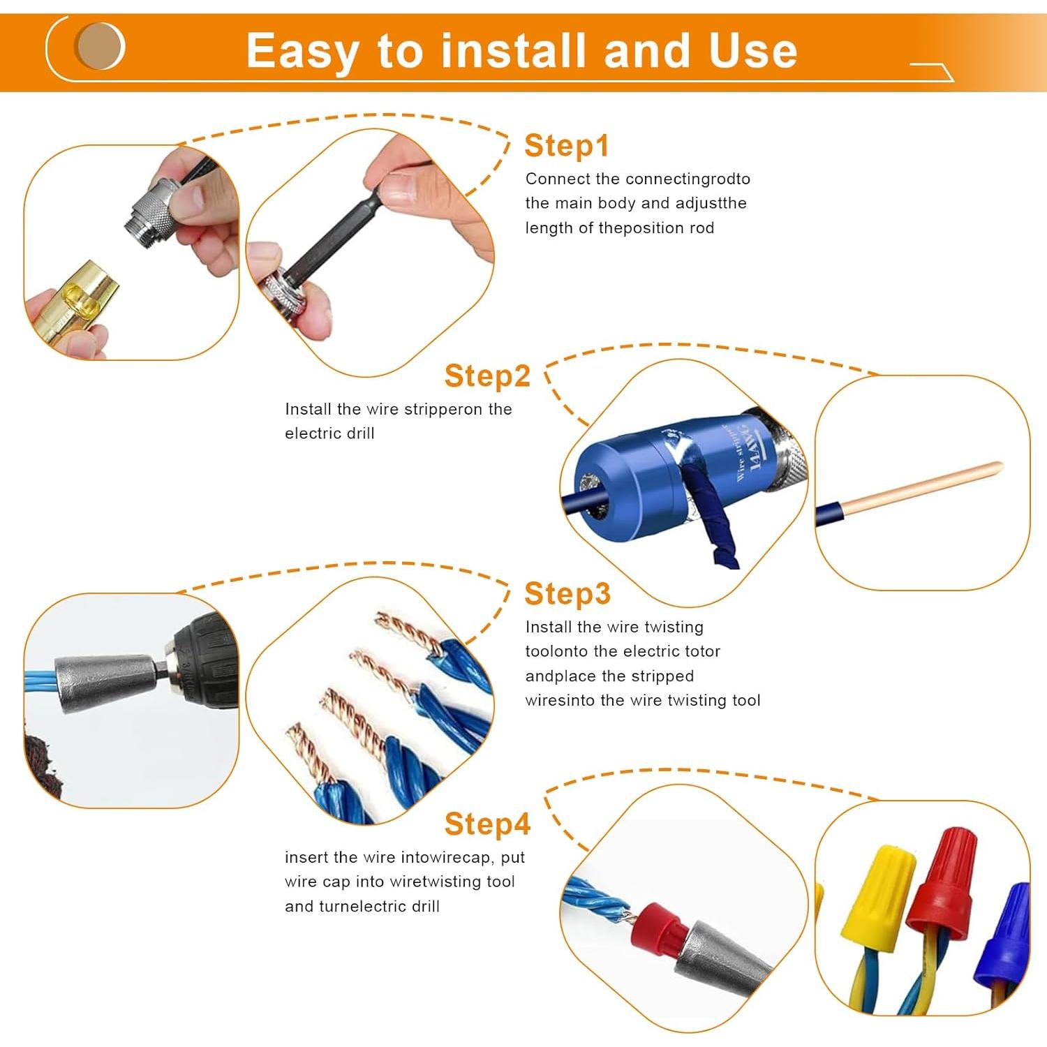 Destripador de Cables Luckyway 5 PCS 6-14 AWG Colorido