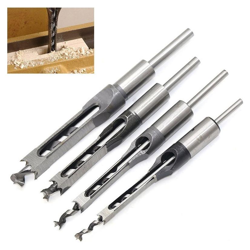 Juego de brocas cuadradas de madera Yingte 4 piezas 6.4-12.7mm