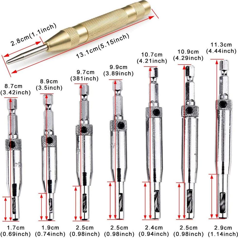 Juego de Brocas HIFROM con Punzonadora Automática 7 Piezas