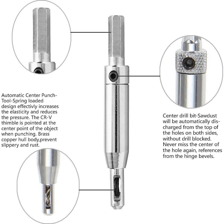 Juego de Brocas HIFROM con Punzonadora Automática 7 Piezas