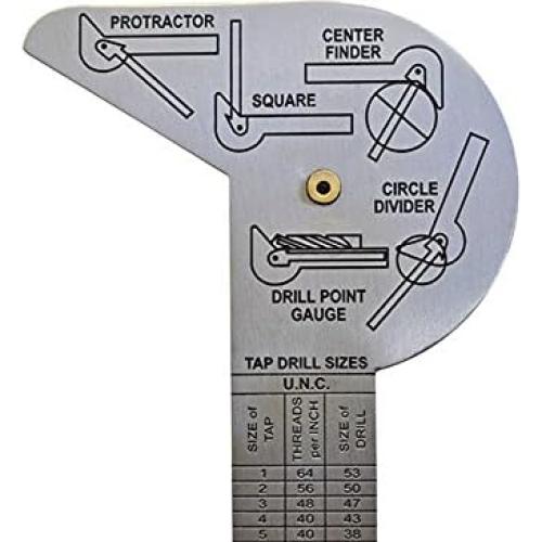 Regla de Escuadra Multiusos OMEX 10.16 cm Medidor de Punta