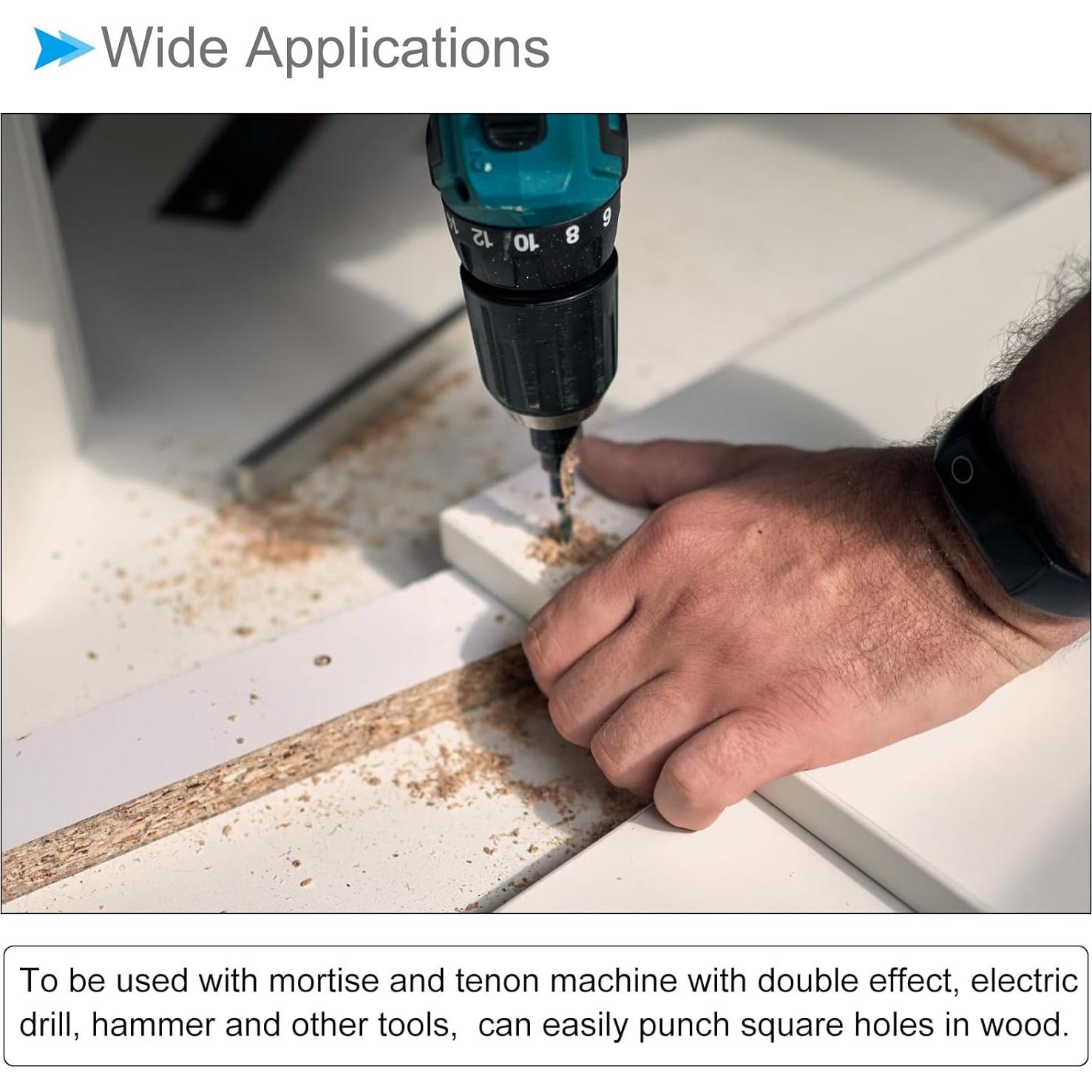 Broca cuadrada 12.7mm CoCud con estuche - Acero carbono alto