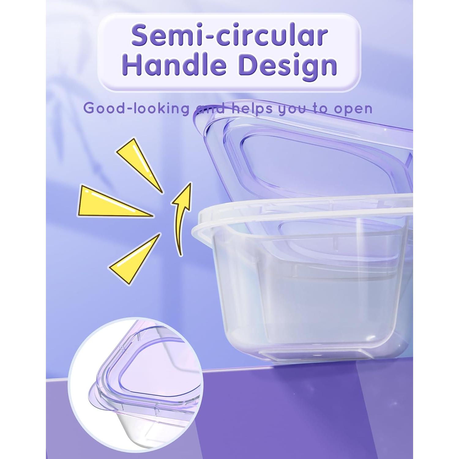 5 Contenedores de Snack Divididos Canfanni 4 Compartimentos