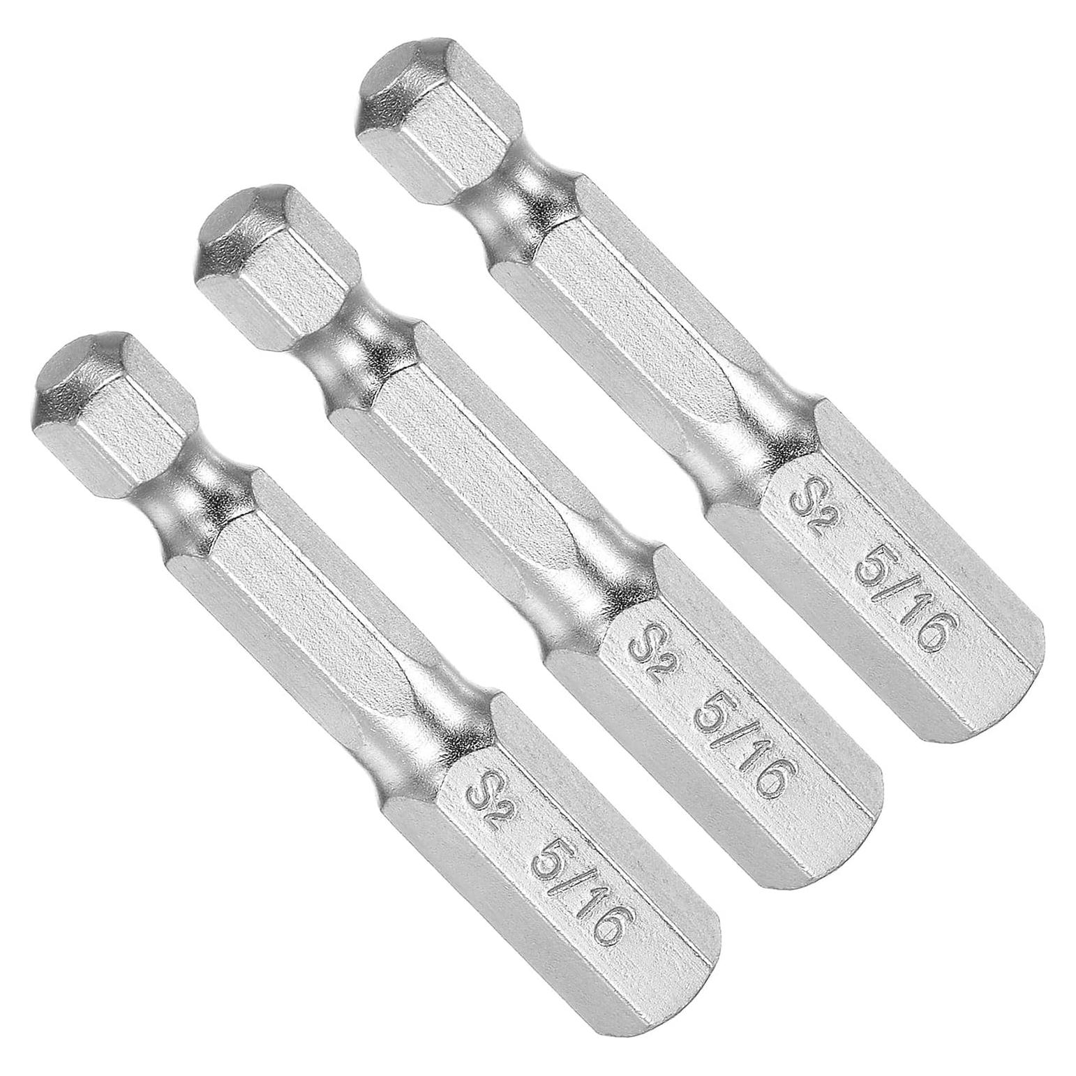 Punta de Llave Hexagonal CoCud 1/4" Vástago 50mm Acero S2 - 3 Piezas