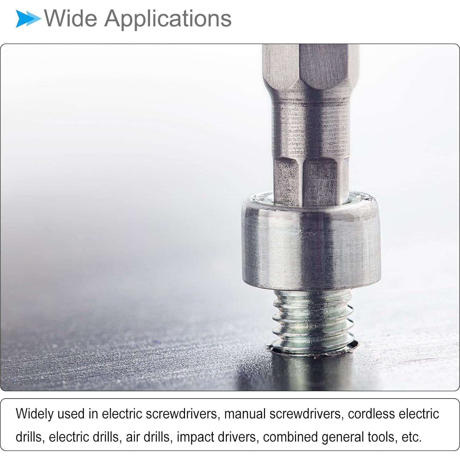 Punta de Llave Hexagonal CoCud 1/4" Vástago 50mm Acero S2 - 3 Piezas
