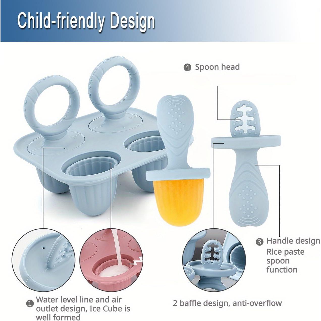 Moldes de Paletas de Silicona ILEYLUY para Bebés - Beige