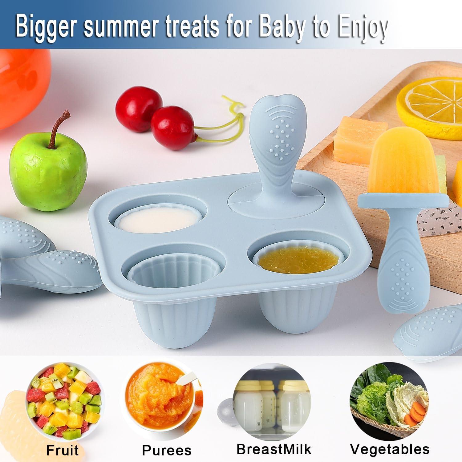 Moldes de Paletas de Silicona ILEYLUY para Bebés - Beige