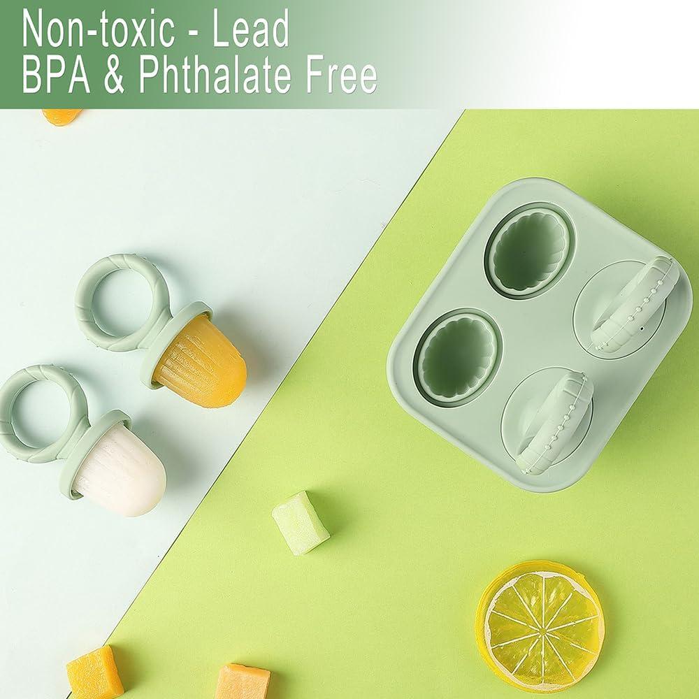 Moldes de Paletas de Silicona ILEYLUY para Bebés - Beige