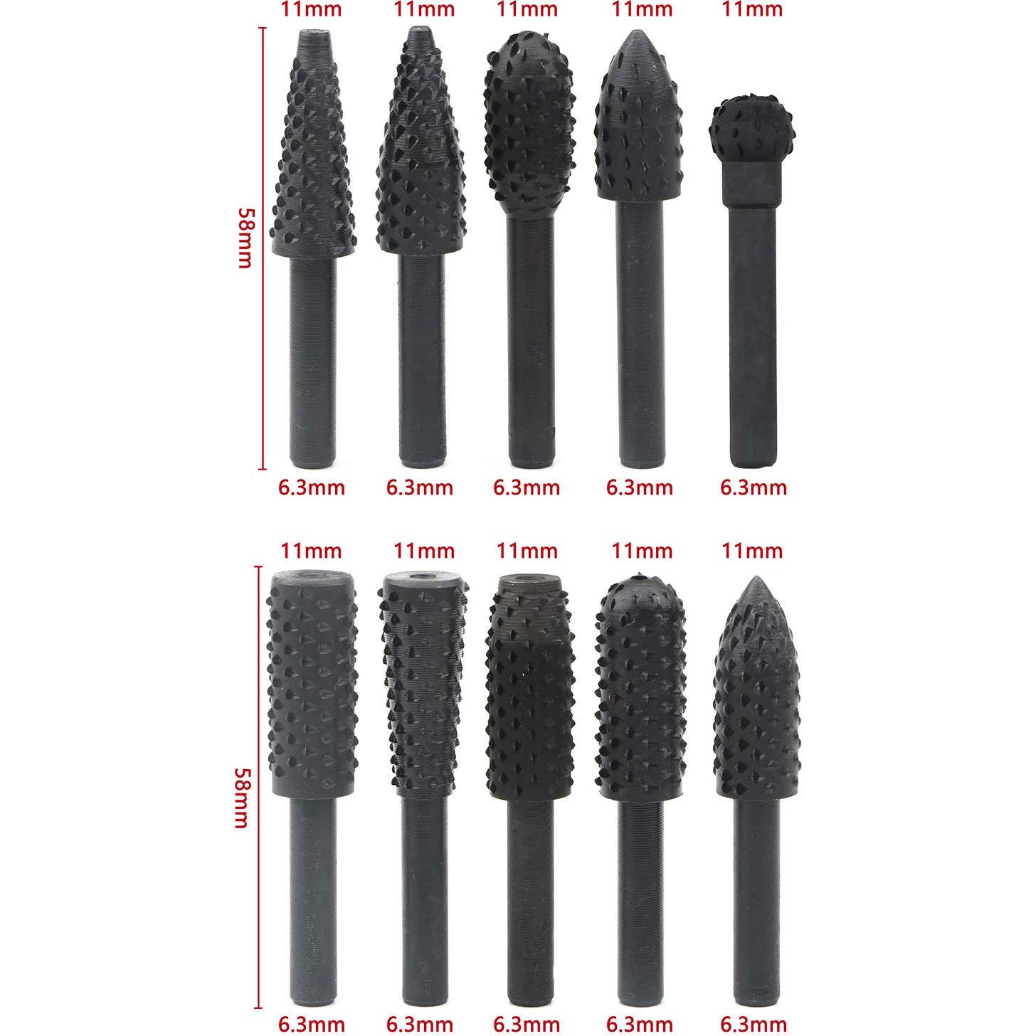 Juego de Raspas Rotativas 10 Pcs Speedy Racing 6.3mm