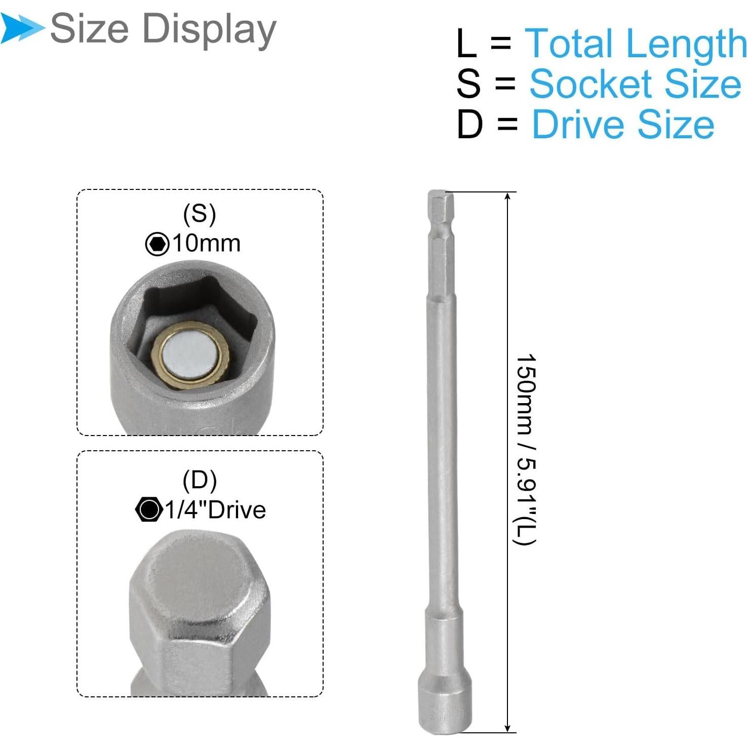 Conductor de Tuercas Magnético CoCud 10mm Punta Hexagonal 150mm