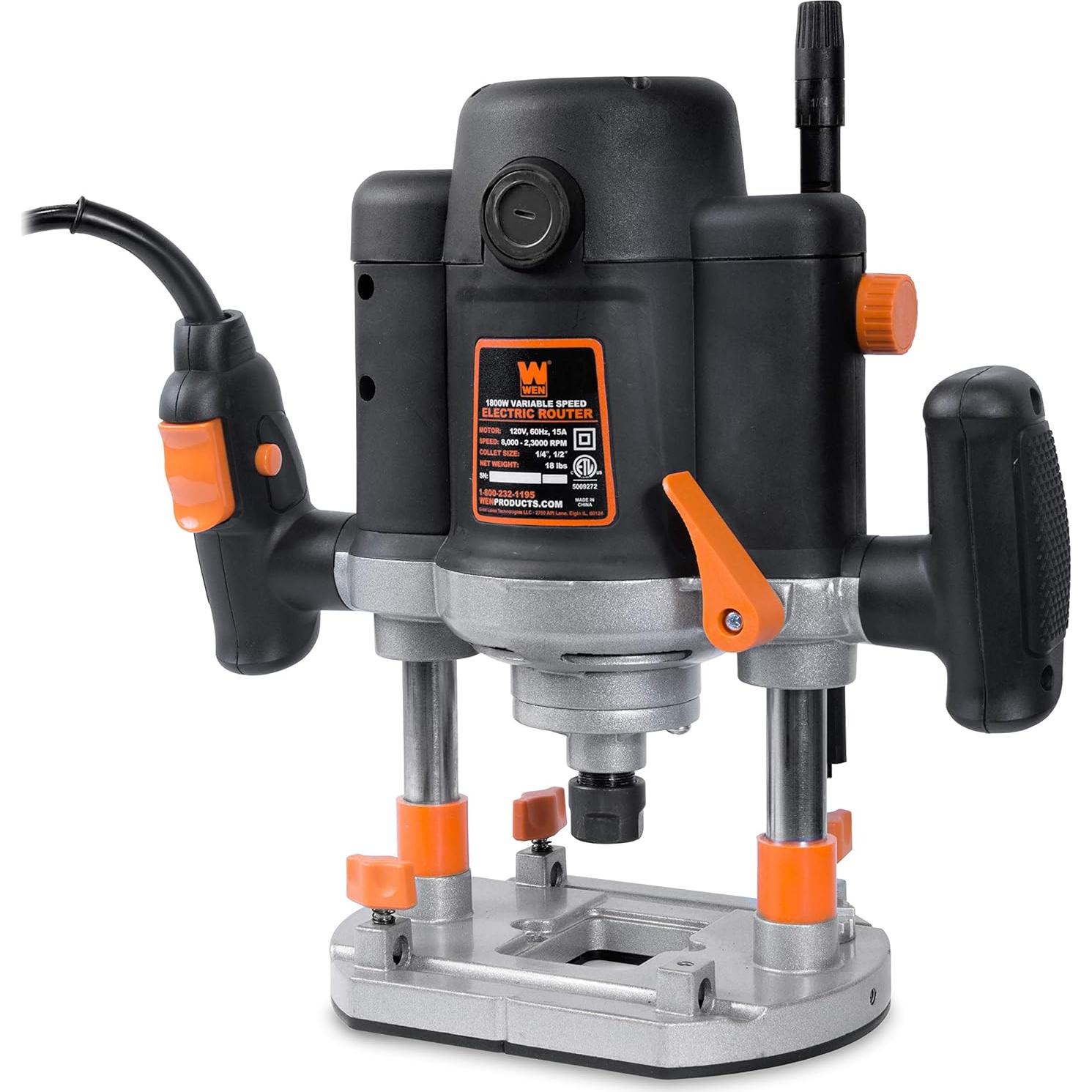 Router de Inmersión WEN RT6033 15A Velocidad Variable 8-23 mil RPM