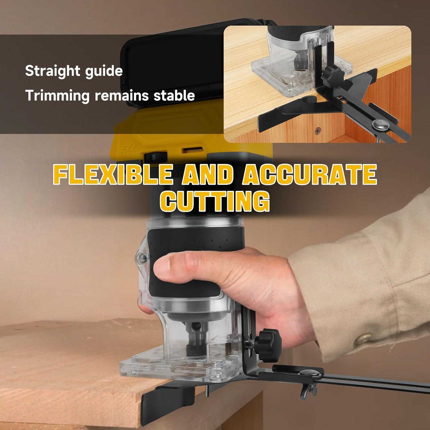 Router Compacto Inalámbrico HLiePiHa 800W 20V con 5 Brocas