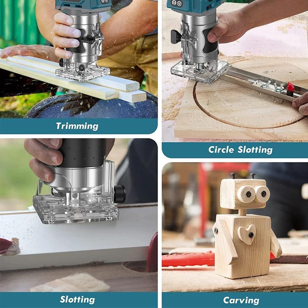 Router de Madera Inalámbrico Heimerdinger 18V 5 Velocidades