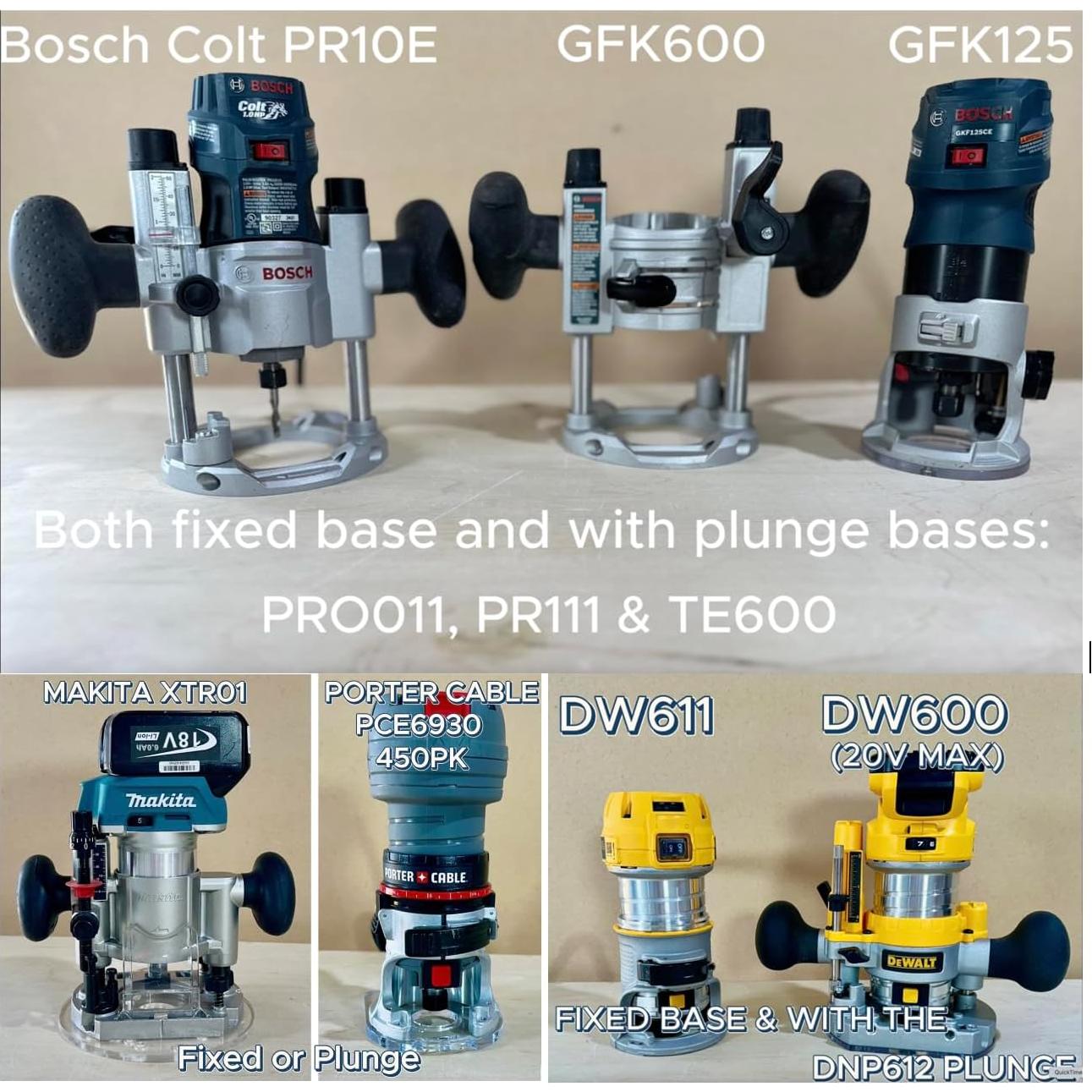 Jasper 390 PRO Guía de Círculo para Router - Corta 184 Círculos de 18 a 134 cm