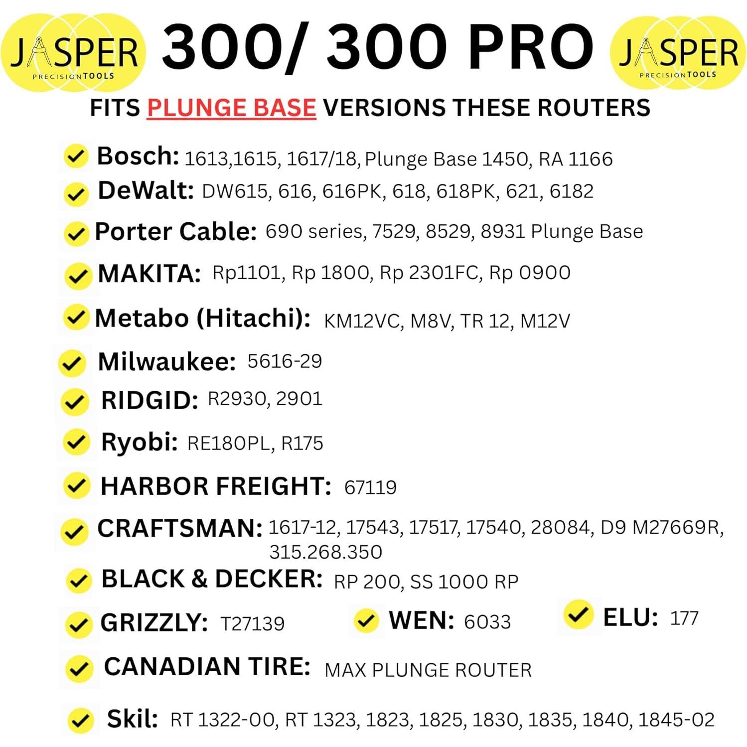 Plantilla de Corte de Círculos Jasper 300 XLC 7-52"