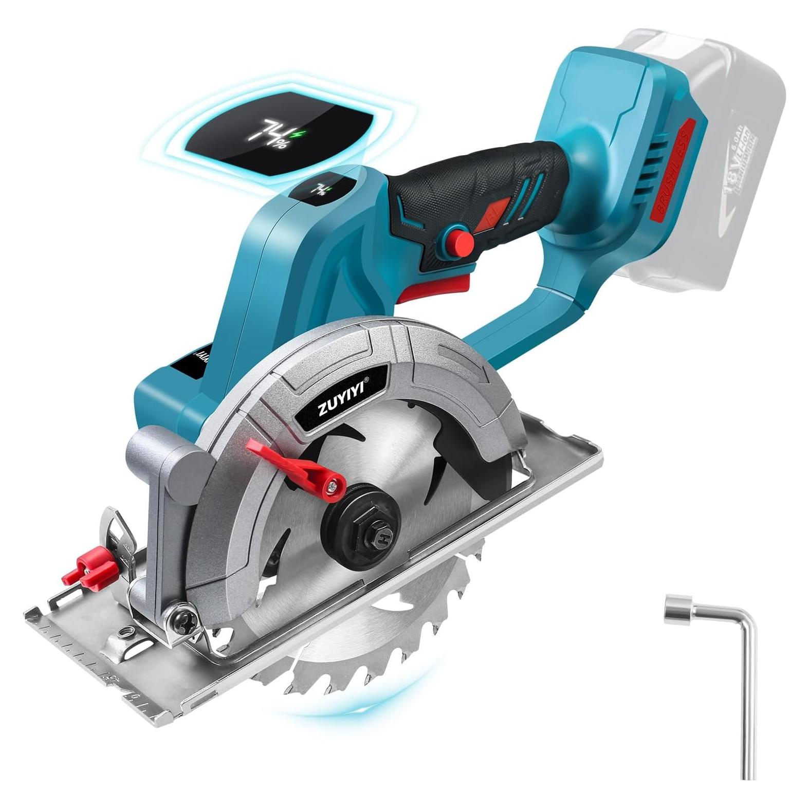 Sierra Circular Mini Inalámbrica ZUYIYI 6" 12000RPM para Makita