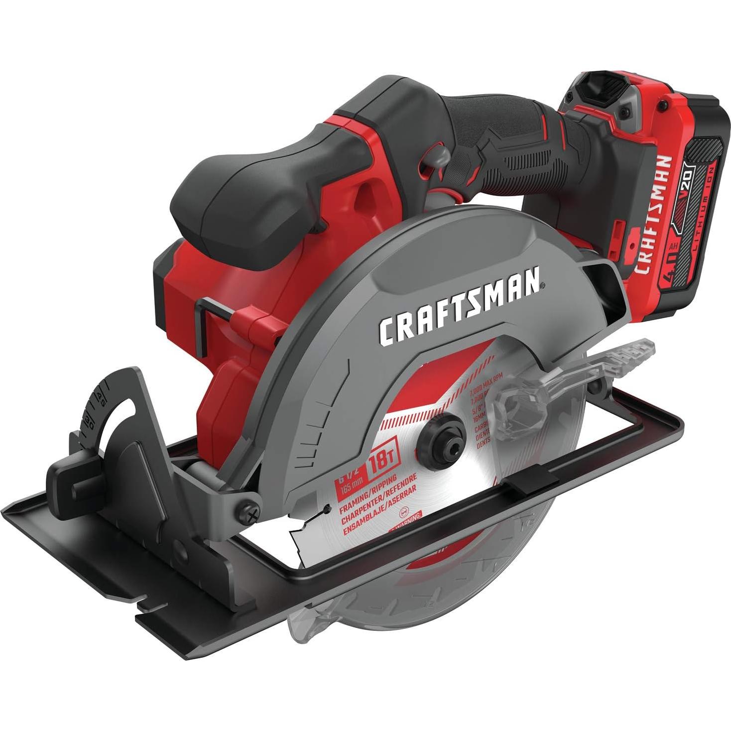Sierra Circular Inalámbrica Craftsman V20 20V 6.35 cm 4200 RPM