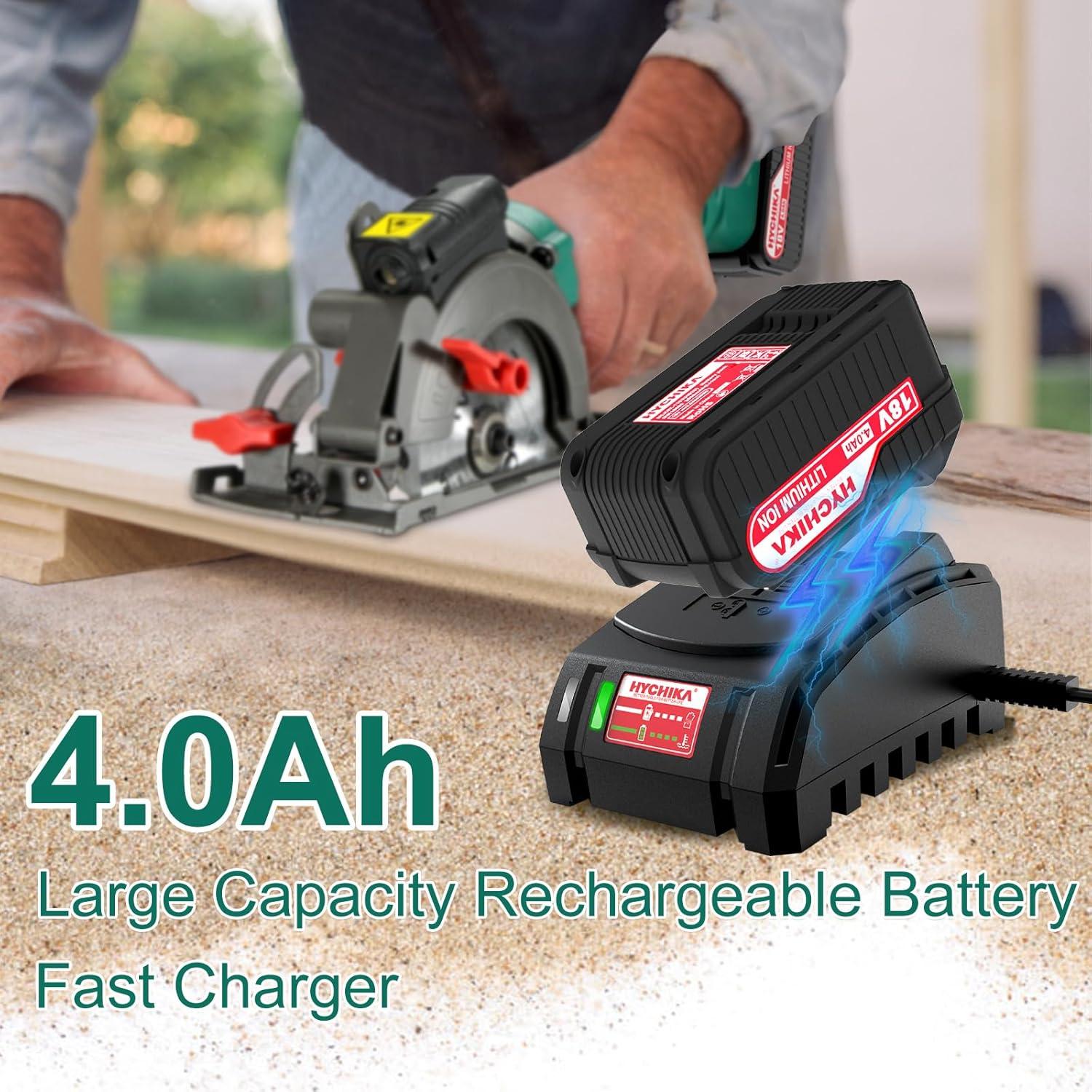 Sierra Circular Inalámbrica HYCHIKA 18V 4.0Ah 3500RPM 125mm