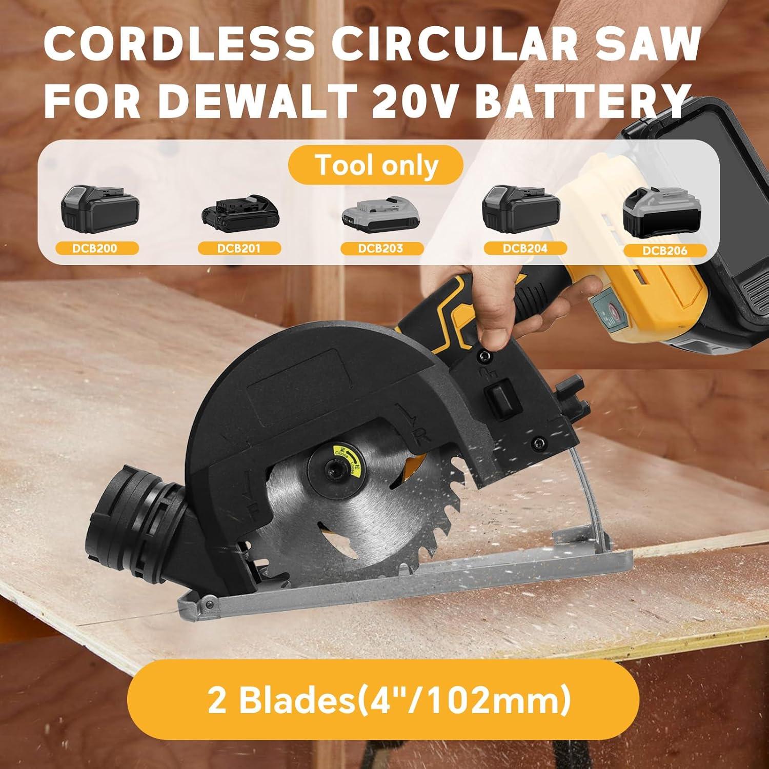 Sierra Circular Mini Inalámbrica HLiePiHa 20V 4" 12000RPM